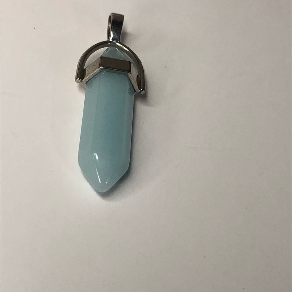 Blue Crystal Point Pendant for Women